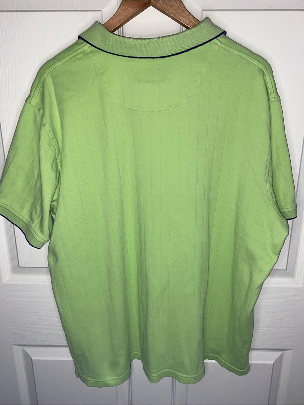 Saddlebred Lime Green Polo with Navy Trim, Summer - Picture 3 of 4